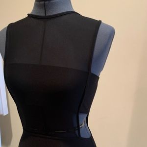 Sheer cut out midi dress